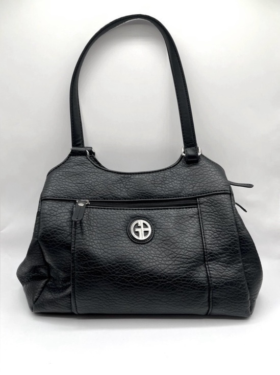 Giani Bernini Handbags - Giani Bernini Women’s Black Pebbled Non-Leather Material. Double Flat Straps.